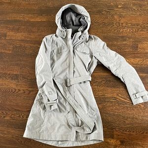 REI waterproof rain jacket with detachable hood -  size small
